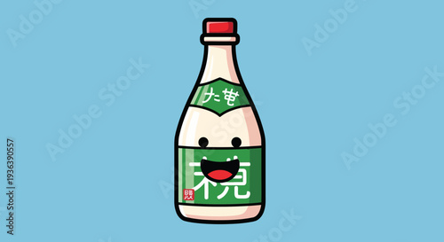 Cute Milk Bottle Character