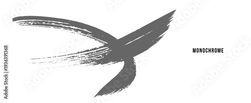 筆文字 抽象 アイコン 飛翔 チェックマーク V字 毛筆 和モダン グレー ベクター