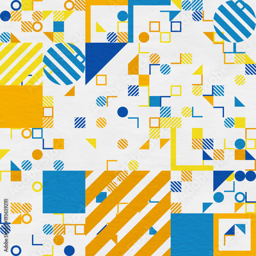 abstract geometric figures, bauhaus background