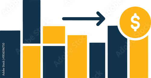 Financial Growth Graphic: An abstract visualization illustrates the upward trajectory of financial progress, depicted through dynamic bar graphs and a symbolic arrow.