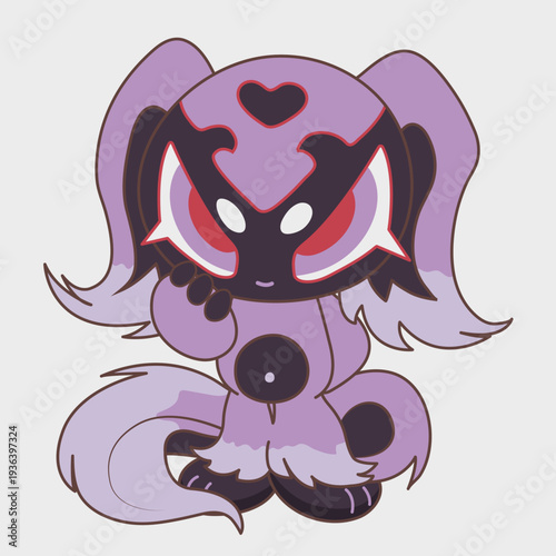 A shaggy animal. Funny character. Cartoon character design.