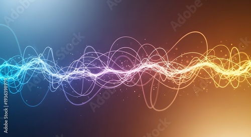 A vibrant and dynamic abstract image of colorful glowing lines and swirling patterns in a gradient background