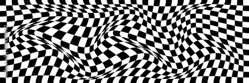 Black and White Checkerboard Pattern Seamless Square Grid Texture Vector Background for Racing Flag, Transparency Mask, Classic Floor Design, and Geometric Abstract Graphic Element