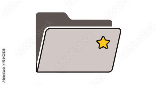 Folder with star icon for favorite or important files