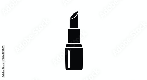 Black lipstick icon vector