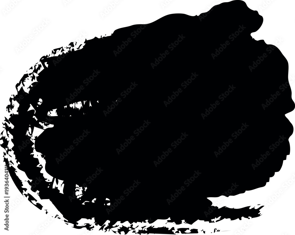 Fototapeta premium Round ink stain. Grungy texture creative element