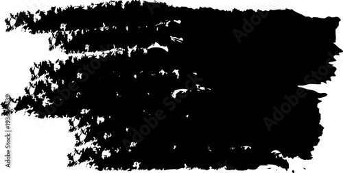 Ink mark. Black paint brush stroke element