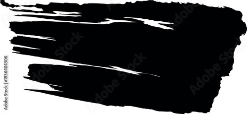 Rough paint mark. Messy ink draw element