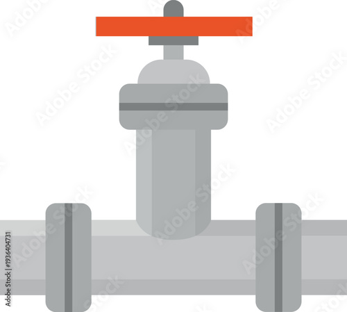 Plumbing valve pipe fitting. Metal industrial construction