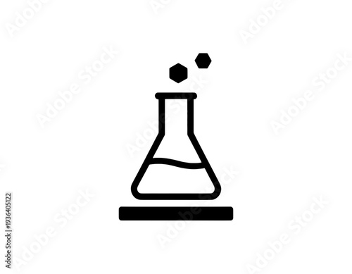 Line Icon Lab Beaker Chemical Experiment UI Icon for Science App Interface