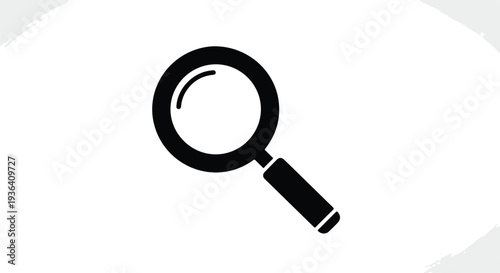 Black magnifying glass icon