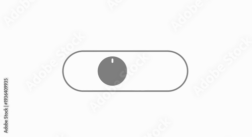 Minimalist gray toggle switch icon in off position