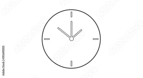 Minimalist outline clock icon representing time and deadlines
