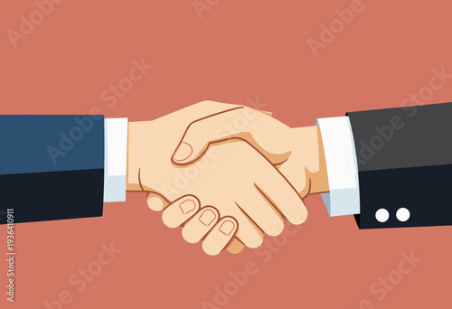 Illustration of a Professional Handshake Between Two Individuals Signifying Agreement and Collaboration in a Business Context