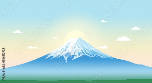 Mount Fuji Sunrise Landscape
