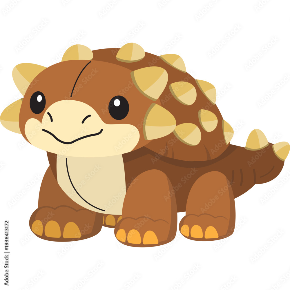 Fototapeta premium Illustration Dinosaur Plush Toy
