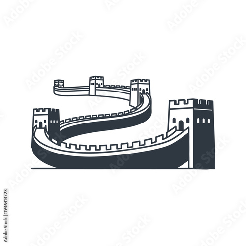 Iconic Great Wall of China, ancient fortification, historical landmark, architectural marvel, travel destination
