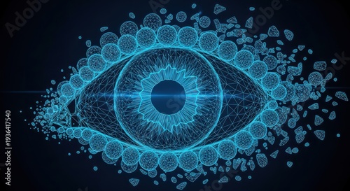 AIzaSyDYhUdgNx4KeAqBx9v1E4jNZWrZTlvS3bI The Digital Eye, Representing Surveillance, Futuristic Technology, and Data Analysis in a Network of Connections