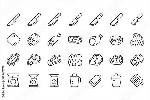 Minimal Camping Equipment And Playground Activity Icons