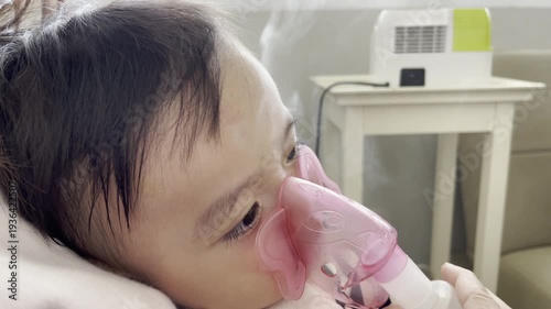 Give the child medication using a nebulizer for treatment.