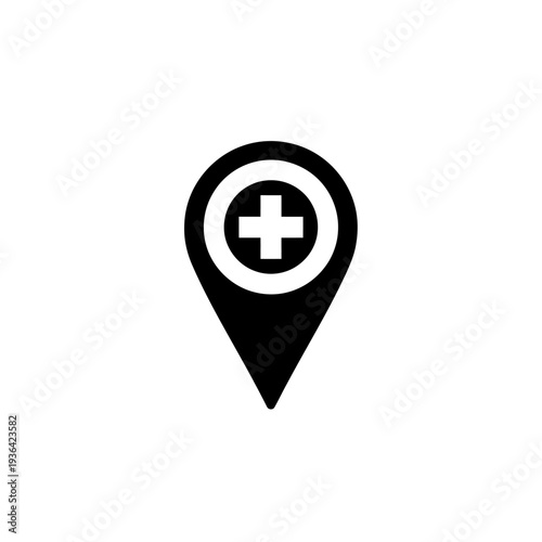 Free Download Hospital Location Map Pin Medical Icon Vector Isolated  - GFXLoad