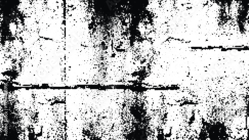 Grunge halftone distressed texture for creative backgrounds and design on transparent background