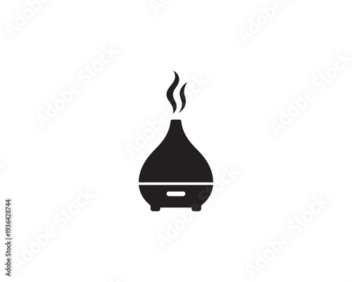 Essential aroma spa diffuser icon silhouette vector design art illustration