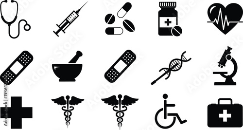 Medical symbols and icons
