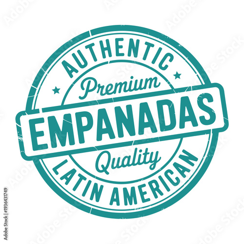 Authentic premium empanadas a latin american quality badge or stamp design