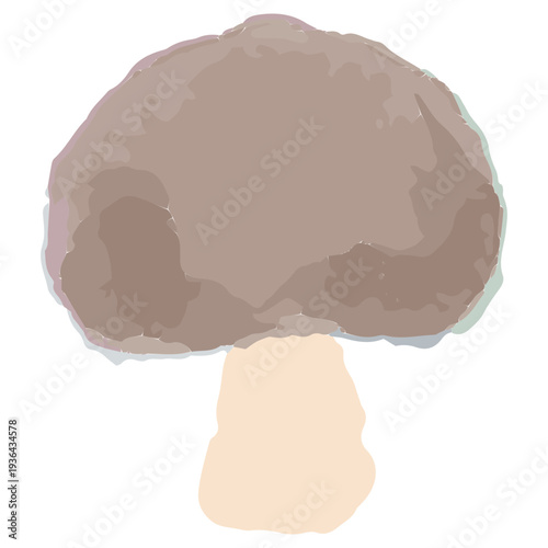 秋の味覚きのこの水彩イラスト 10月の幼稚園・保育園向けやさしい挿絵シリーズ