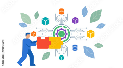 Logistics and transportation workers managing warehouse operations on a conveyor belt system with industrial machinery in the background