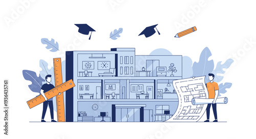 Logistics and transportation workers managing warehouse operations on a conveyor belt system with industrial machinery in the background