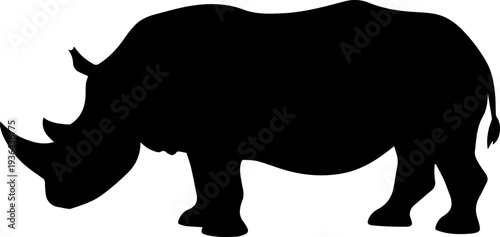 Rhinoceros Silhouette Wild Animal Icon