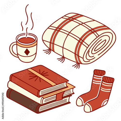 Cozy winter comforts for a relaxing evening