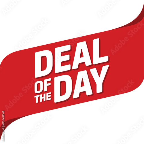 A vibrant red banner prominently displays the text deal of the day