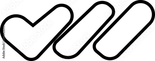 Checkmark icon. Checked checkbox sign. Approved symbol. Perfect for task management, Quality sign icon. Checklist symbols. Approval tasks, to do lists, forms, and productivity related projects