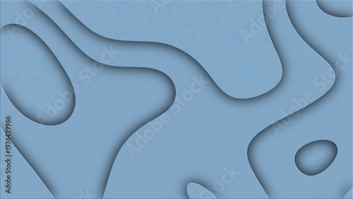 Dark Abstract Paper Cut Layers Background with Smooth Organic Shapes and Minimal Dot Texture, Modern Luxury 3D Topographic Style for Technology, Branding, and Creative Design. 3D rendering