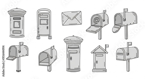 Mailbox Illustrations and Postbox Designs.