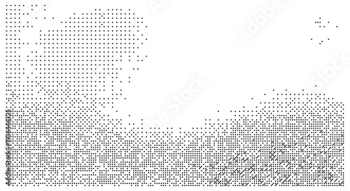 Pixelated bitmap dither effect seamless vector graphic background

