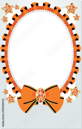 The Fan Activity Polaroid Camera Decoration Jewel Frame in orange is a beautiful way to display your photos.