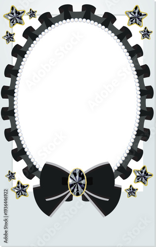 The Fan Activity Polaroid Camera Decoration Jewel Frame in black is a beautiful way to display your photos.