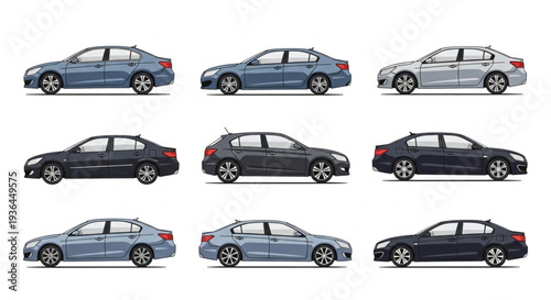 Multiple Cars in Different Colors.