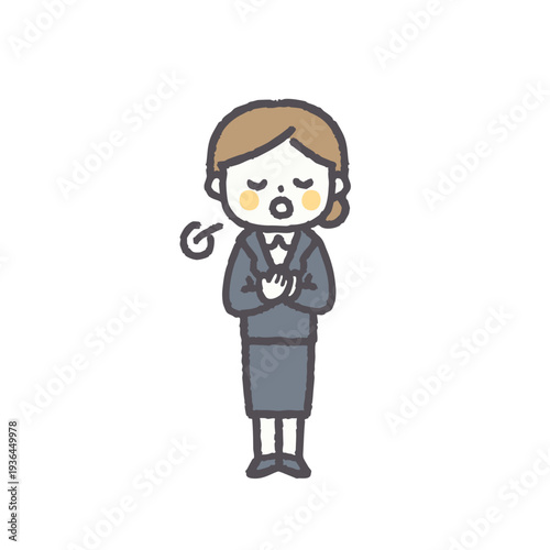 Relieved businesswoman illustration