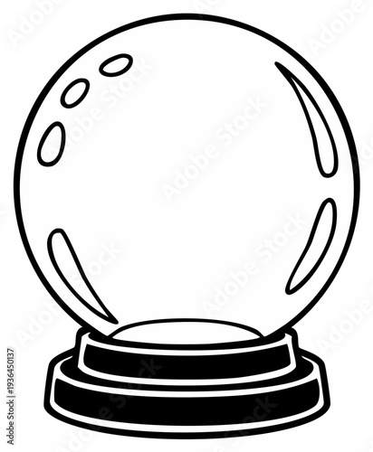 Crystal ball illustration, fortune telling, divination, prediction