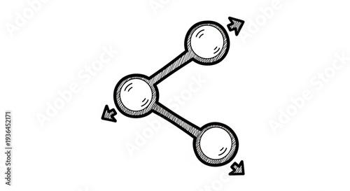 Simple Mechanical Component Illustration Diagram.
