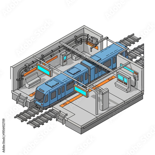 Isometric View of Train Maintenance Facility.