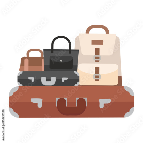 Stack Of Luggage And Bags