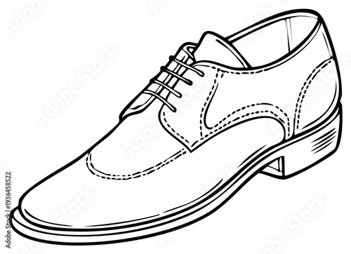 Classic Oxford Dress Shoe Illustration