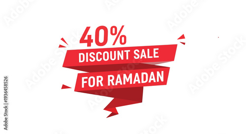 Discount sale for Ramadan banner and label set for store promotions, shopping deals, and seasonal special offers