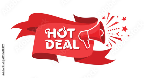Hot deal discount banner for shopping spree and retail sale event